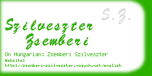 szilveszter zsemberi business card